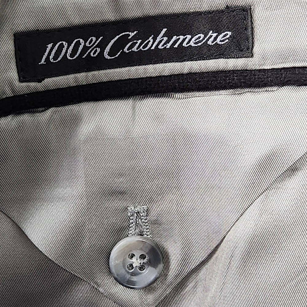 Neiman Marcus Vintage 100% Cashmere 90's ACTWU Black Sport Coat Men's Size 42 L - Picture 10 of 12